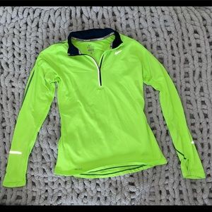 Neon green bike running jacket